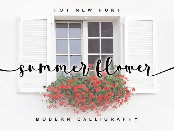 summer flower- personal use font