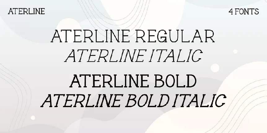 Aterline font