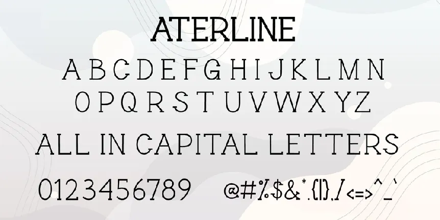 Aterline font