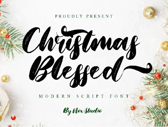 Christmas Blessed font