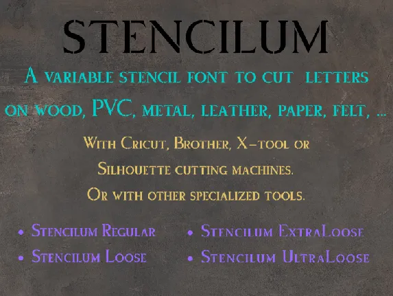 Stencilum font