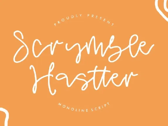 Scrymble Hastter font