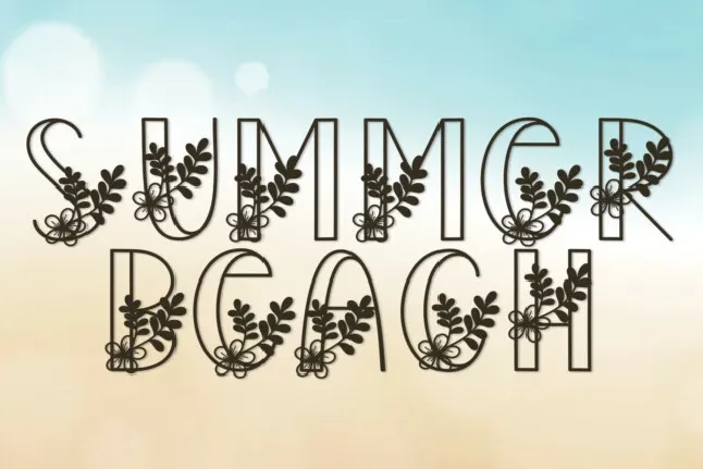 Summer Beach Display font