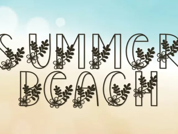 Summer Beach Display font