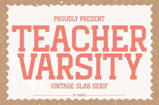 Teacher Varsity font