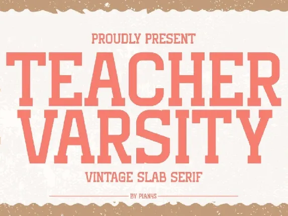 Teacher Varsity font