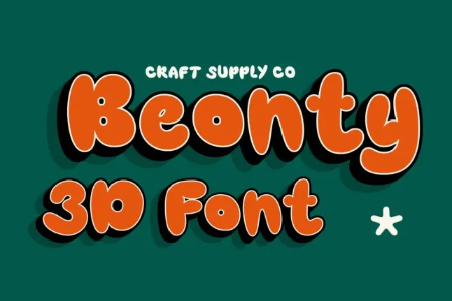 Beonty 3D font