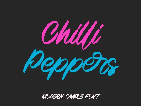 Chilli Peppers - personal use font