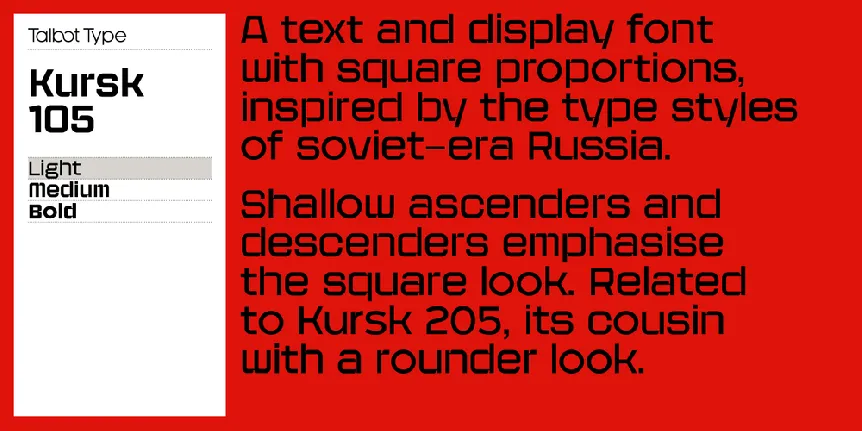 Kursk 105 Family font