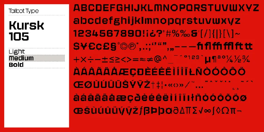 Kursk 105 Family font