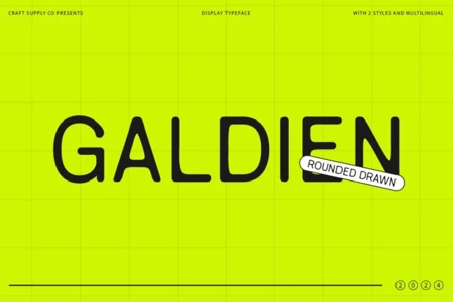 Galdien Rounded Drawn font