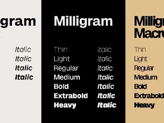 Milligram font