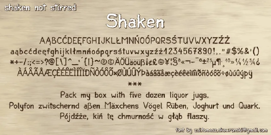 zai Shaken font