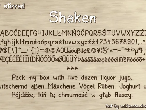 zai Shaken font