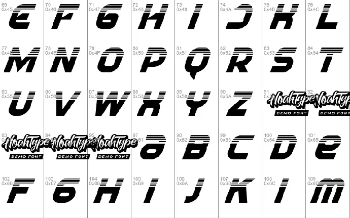 Race Stripe Demo font