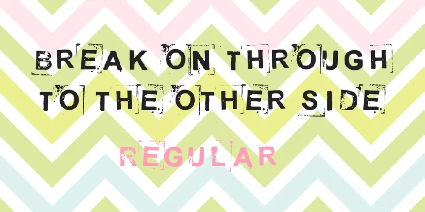 Break on through to the other side font