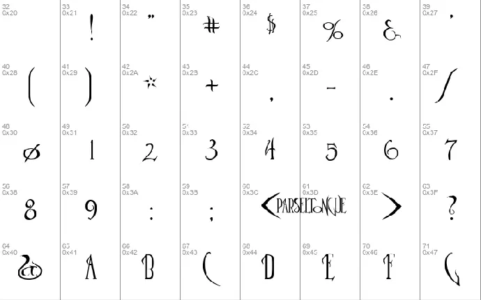 Parseltongue font