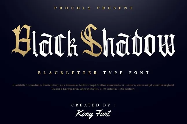 Black Shadow font