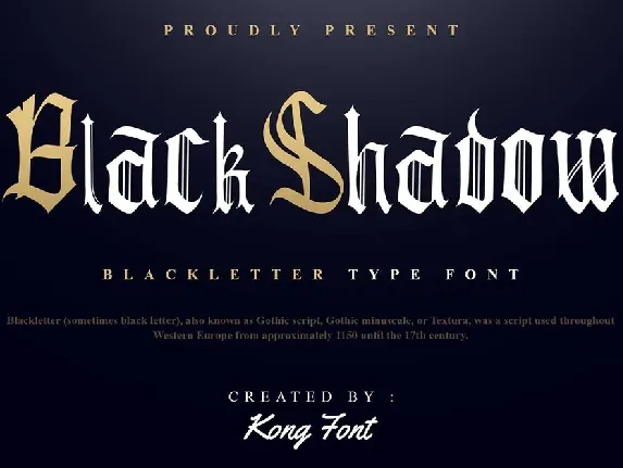 Black Shadow font