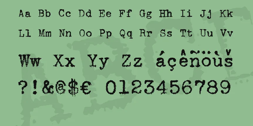 zai Remington Deluxe Typewriter 1938 font