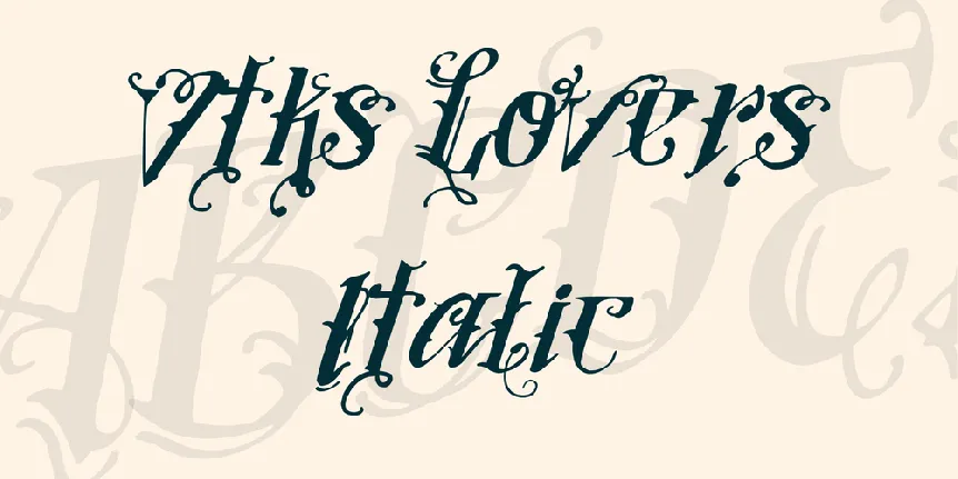 Vtks Lovers Italic font