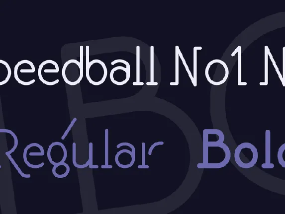 Speedball No1 NF font