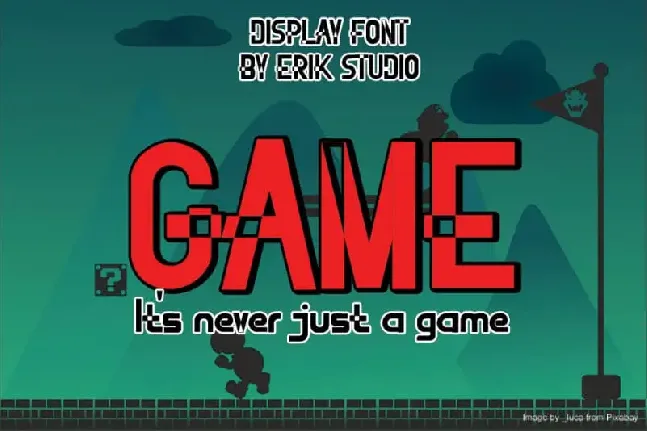 Super Mega Game Display font