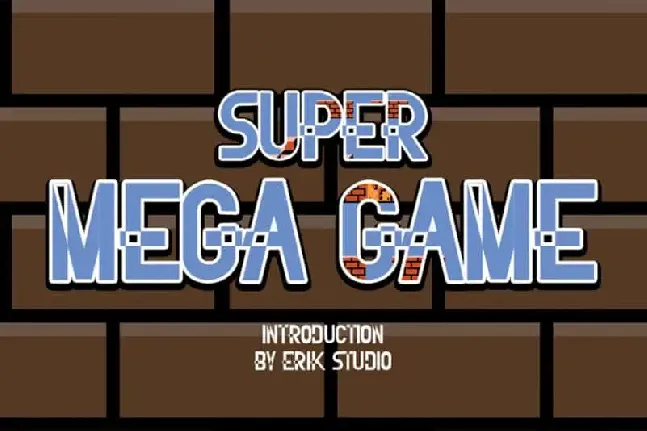 Super Mega Game Display font