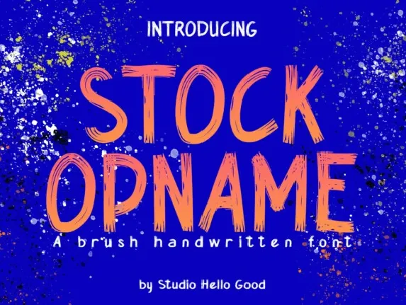 Stock Opname font