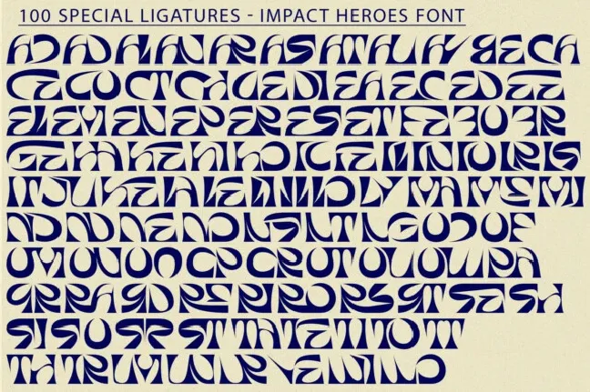 Impact Heroes font