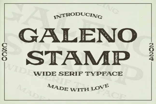 Galeno Stamp font