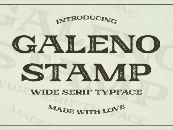 Galeno Stamp font