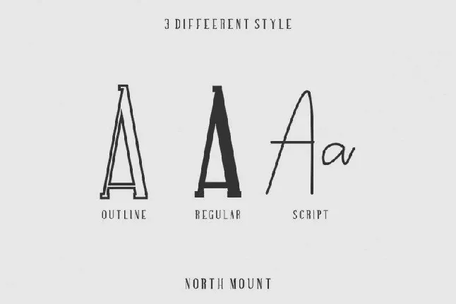 North Mount Trio font