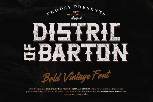 Distric of Barthon font