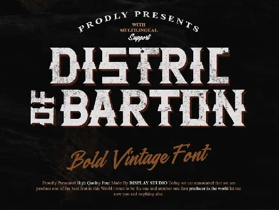 Distric of Barthon font