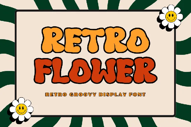 Retro Flower font