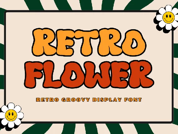 Retro Flower font