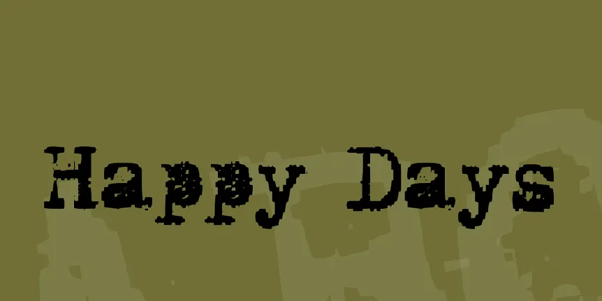 Happy Days font