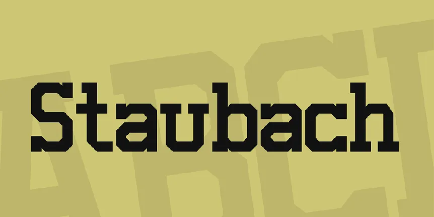 Staubach font