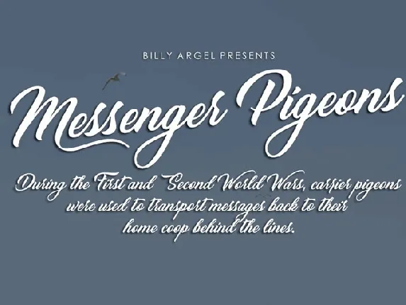 Messenger Pigeons font