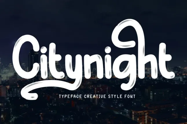 Citynight Display font