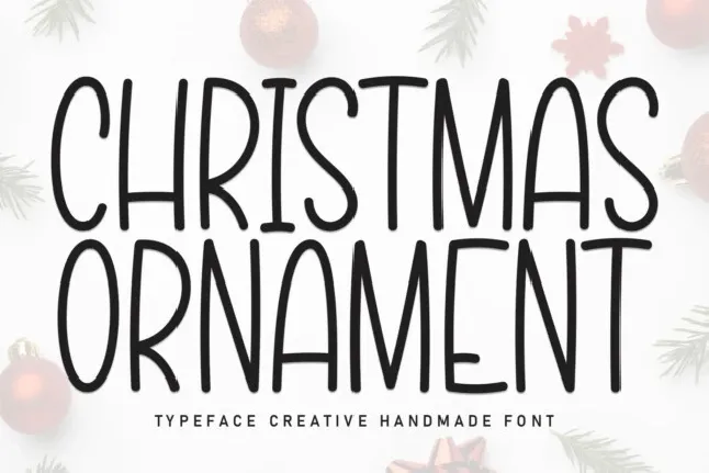 Christmas Ornament Display font