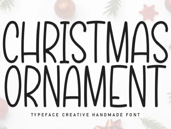 Christmas Ornament Display font