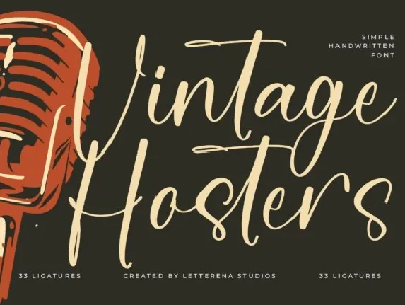 Vintage Hosters font