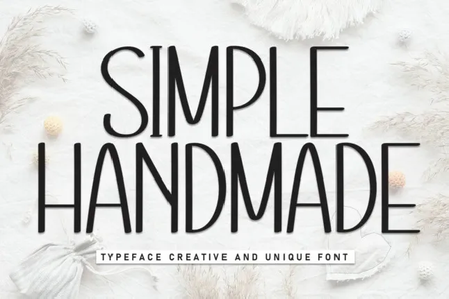 Simple Handmade Display Typeface font