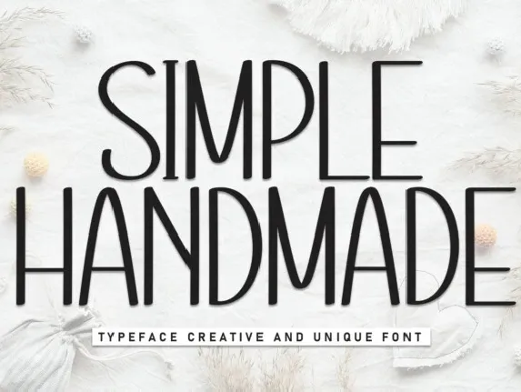 Simple Handmade Display Typeface font