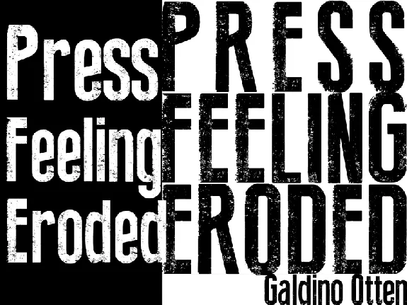 Press Feeling Eroded font