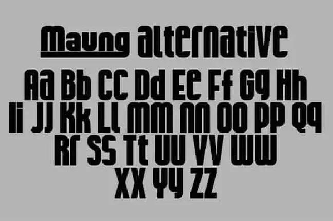 Maung Display font