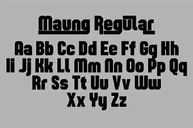 Maung Display font