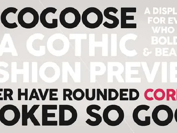 Cocogoose Family Free font